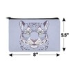 Spotted Snow Leopard Face Makeup Cosmetic Bag Organizer Pouch