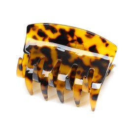 QinGoo Large Hair Clip Beautiful Women's Hair Clip Headpiece Elegant Hair Accessory 1 Piece (7 cm x 4.5 cm, Dark Tortoise)