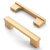 Asidrama 10 Pack 3 Inch(76mm) Brushed Gold Cabinet pulls Kitchen