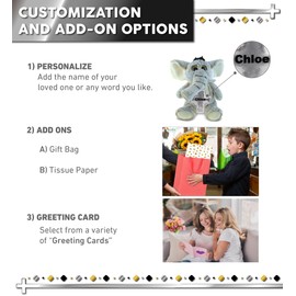 DolliBu Super Soft Sitting Elephant Stuffed Animal with Silver Cross Plush - Religious Baptism Gifts for Boys, Girls, Dedication Christening Gifts Plush Prayer Toy Healing Teddy Bear - 9 Inches