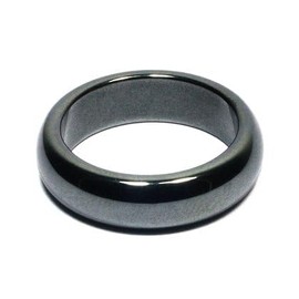 CrystalAge Solid Hematite Ring (Thick) - Size - UK, T/USA 9.75
