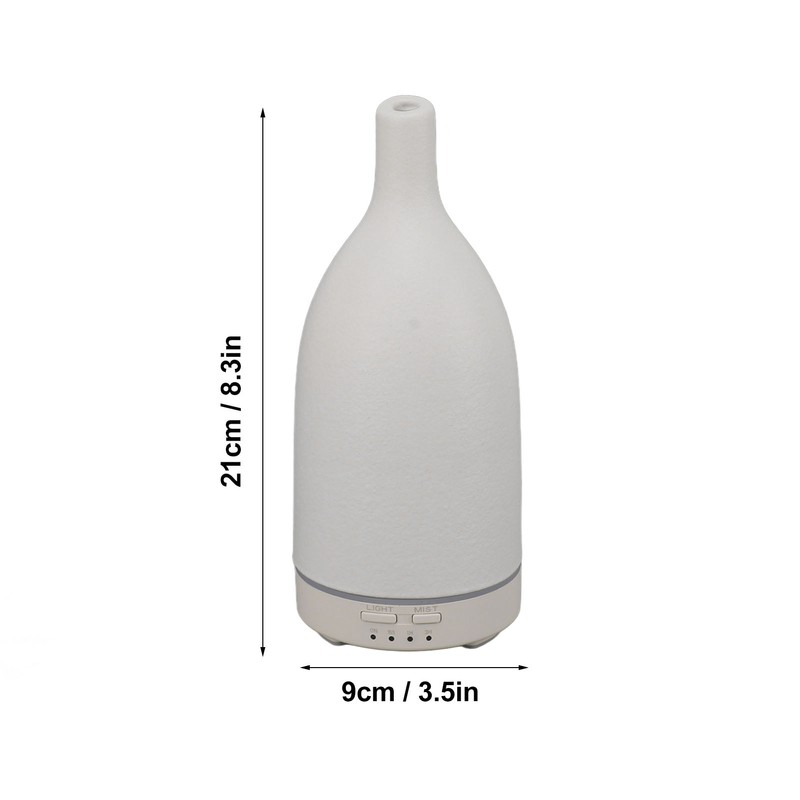Ceramic Essential Oil Diffuser Ultrasound Aromatherapy Diffuser Quiet Waterless Auto