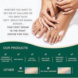 Grospe Crema de urea 42% + 2% ácido salicílico, aroma a lavanda, hidrata profundamente, crema de pies de urea para el cuidado de los pies, talón agrie