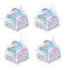 Ruimou 50pcs Pearl Paper Rainbow Silver Laser Cut Hollow Out