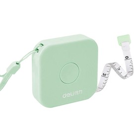 DELI Tape Measure Measure Soft Ruler 2m Automatic Card Positioning One Click Return Accurate Measurement in Inches Centimeters 2 Different Measuring Methods for Measuring Height, Furniture, Electric