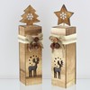Frank Flechtwaren LED Pillar Reindeer Set of 2