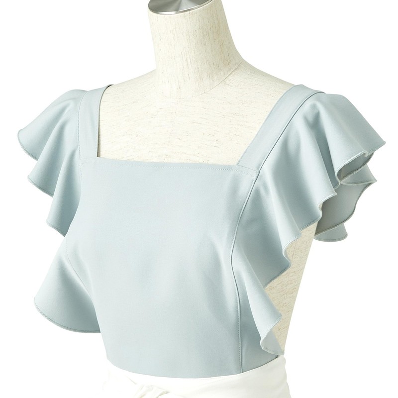 Francfranc Flare Franc Flare Ruffle Full Apron, Gray