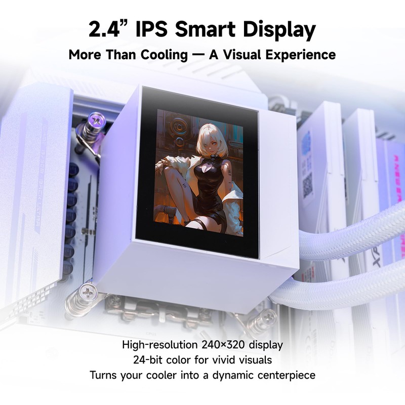 PCCOOLER CPU Cooler, 360mm AIO Liquid Cooling, High-Performance Pump, 2.4”
