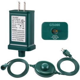 Meonum 29V LED Power Supply with Foot Switch, UL Listed Transformer Replacement Class 2 Power Supply, Low Voltage Transformer US Plug Adapter for Christmas Tree Light(Ts-18wl29v)