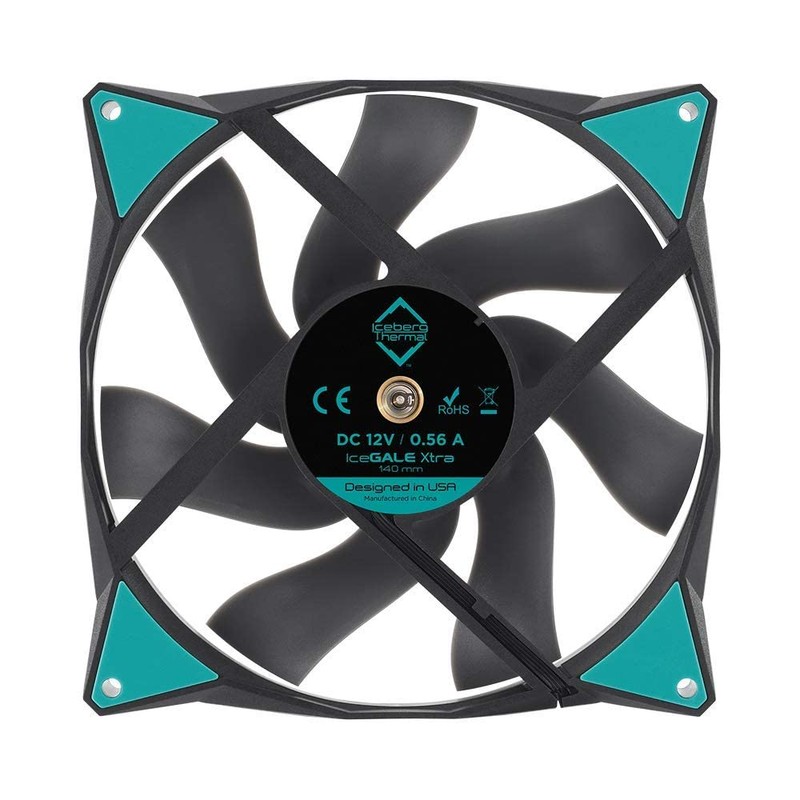 IceGALE 140mm PWM Ball Bearing High Performance Case Fan Black