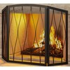 Kingson Childproof Fireplace Screen 3- Panel Modern Handcrafted Wrought Iron