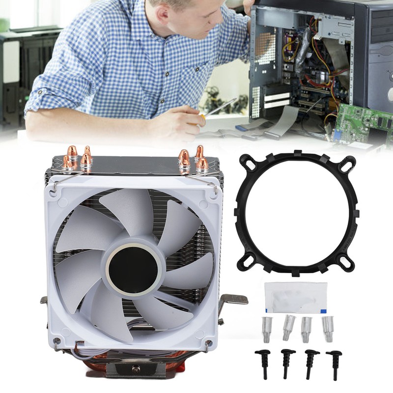 CPU Air Cooler 3.5in 4 Heat Pipes 3pin 12VDC 48CFM