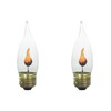 Dkaikai 2-Pack Realistic Flame Effect Light Bulb (Flame Shaped) -