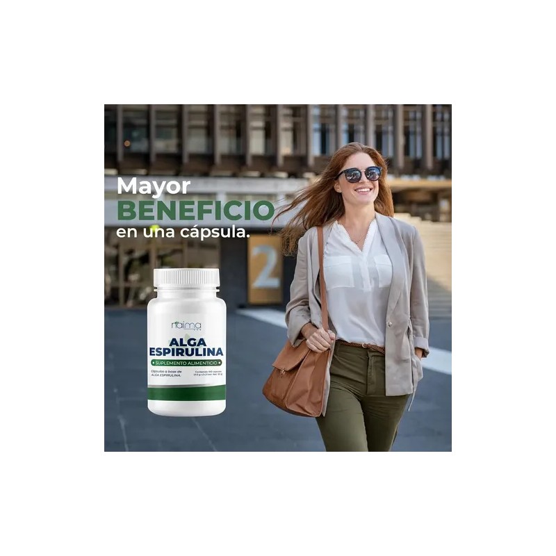 Alga Espirulina Orgánica 500 Mg Pack 3 Frascos Con 100