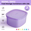 ANJUKE 7-Pack Meal Prep Containers (500ml / 17oz) — Reusable