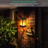 TomCare Solar Lights Metal Flickering Flame Solar Lantern Outdoor Hanging