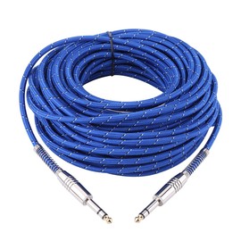 6.35mm Stereo Male To Male Audio Cable For Electric Guitar Mixer Stereo 20meters