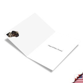 NobleWorks Birthday Greeting Card with 5 x 7 Inch Envelope (1 Card) Crowned Creatures C2825CBDG