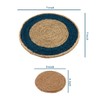 Jute Brown Coaster C06, Handmade Coaster Set, Round Design Coasters