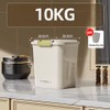 Beige Plastic Kitchen Storage Containers with Lids