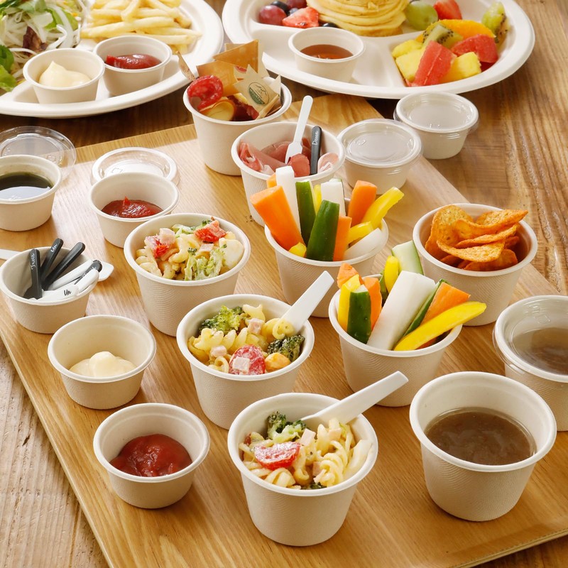 ECO&BASIC Sauce Cups, 2 oz (50 ml) Disposable 50 Pieces