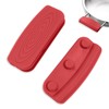 2Pcs Silicone Pot Handle Covers with Buttons, Heat Resistant Cast