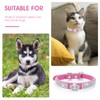 cobee Dog Collar with Rhinestones, Adjustable Cat Collar Bling PU