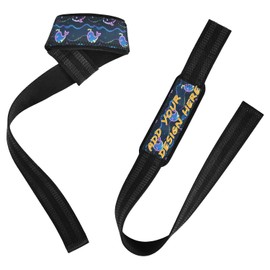 Correas de elevación personalizadas de ballena fluorescente azul de 26 pulgadas, antideslizantes, para muñequeras personalizadas, gimnasio para levantamiento de pesas, gimnasio, peso muerto