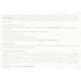 Grisi Diabecare Farma – Jabón Corporal Hidratante para PIELES SECAS, formulado con ingredientes seleccionados para el cuidado suave de la piel seca y sensible, con aroma relajante, 125 g