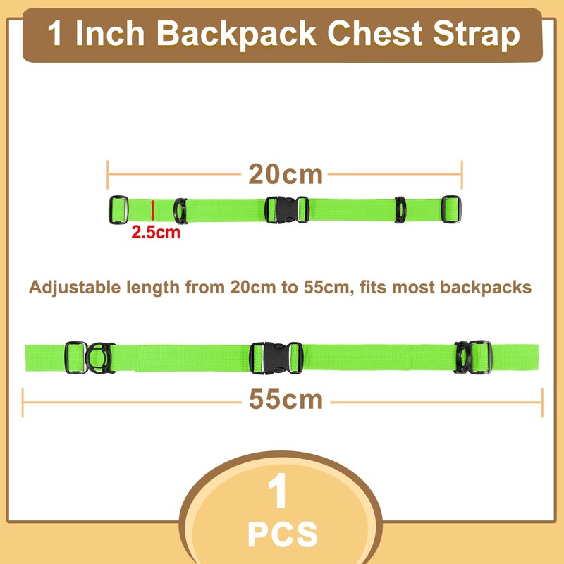 Outdoor Backpack Chest Straps, Adjustable Sternum Strap for Backpack Replacement,