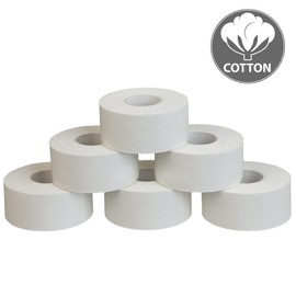 ALPIDEX 6 Rollen Sport Tape Set Fingertape 2,5 cm x 10 m Klettertape Tapeverband Weiß Unelastisch Gelenk Sporttape