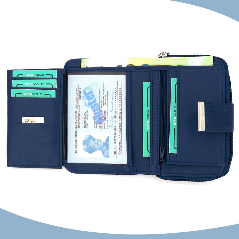 ekavale Wallet 1104, navy, Classic