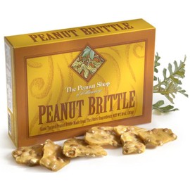 The Peanut Shop of Williamsburg Homestyle Peanut Brittle, Gift Pack of 2, 10 oz. Boxes By Lyza's Sweets & Treats