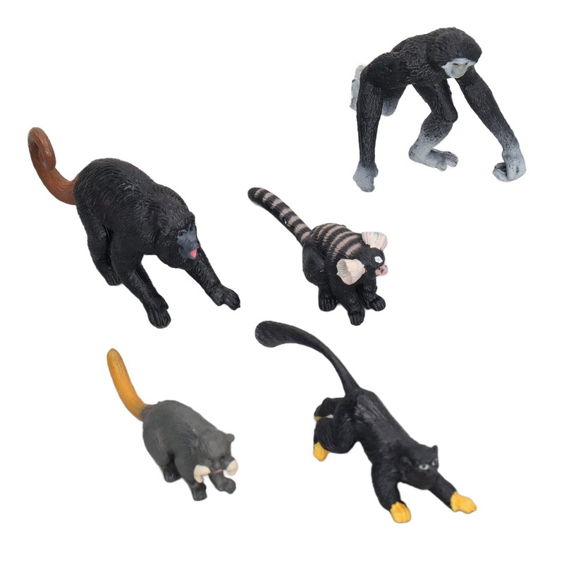 VGEBY Monkey Model Set, 10PCS Primate Models Mini Proboscis Monkey