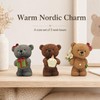 MeritMode Teddy Bear Ornaments Set, 2.8”H Resin Figures, Cute Home