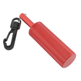 Underwater Shaker Aluminum Anti Slip Texture Steel Balls Included with 360° Swivel Hook Signal Bell Diving Stick for Scuba Diving Red
