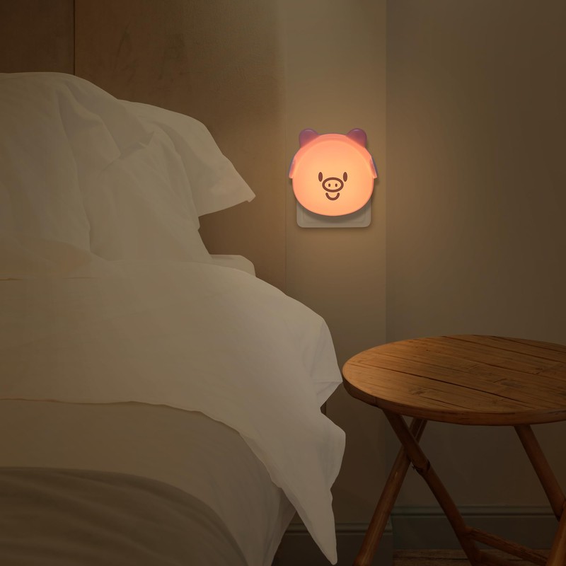Annmore Night Light Socket Children's Socket Light Pig Nursing Light