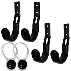 ATFLBOX Equipped with Lock Rifle Rifle Holder, Rubber Hook Wall Mount with Full Coverage, Suitable for Any Rifle Shotgun Bow (GG-4)