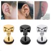 Stainless Steel Punisher Skull Stud Earrings Rock Skeleton Screw Back