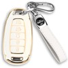 MILD EAST For Hyundai Palisade Elantra Key fob Cover Case with Keychain Smart 5 Button TPU Protector Keyless Remote Holder