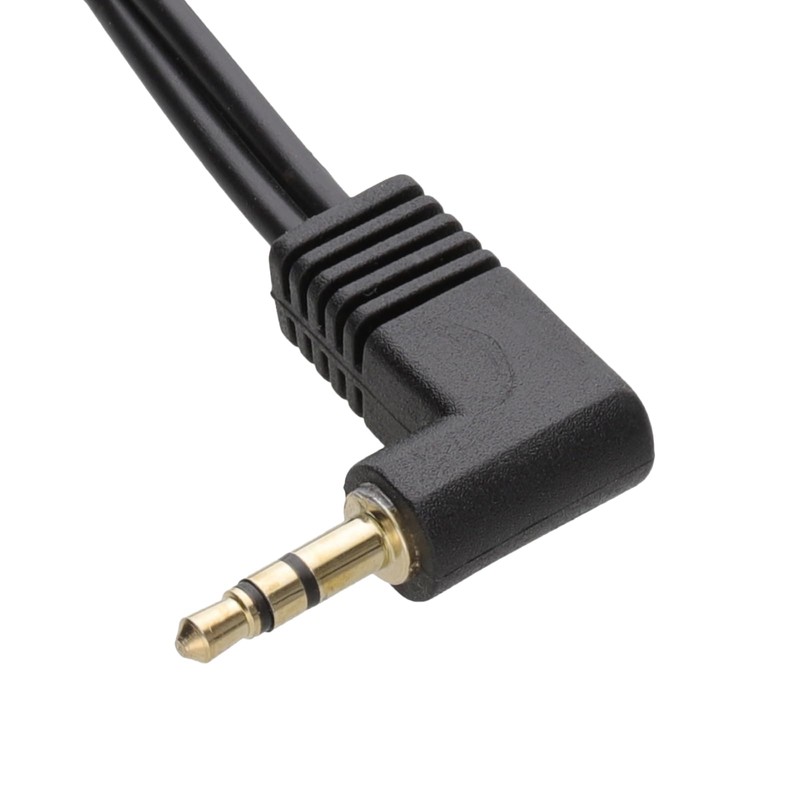 kenable Right Angle 3.5mm Stereo Jack to 2 RCA Phono