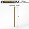 sourcing map 16 Pack Fully All Threaded Rod 1/4" Thread,