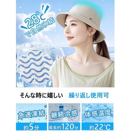 Hat, Cold Pack, Head Cool, Heatstroke Prevention, Natural Freeze at 28°C, PCM Material, Ice Head, Cooling Goods, Heat Prevention, Cooling, Summer, Helmet for Hats, Kids, Adults Can Be Used Repeatedly