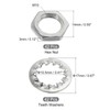 sourcing map Lamp Pipe Kit with Lock Nuts Teeth Washers