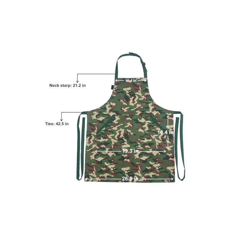 Khoji & Meeni Aprons with 2 Pockets Unisex Men Aprons