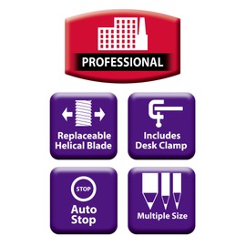 Swordfish ‘Scholar’ Multiple Size Desktop Manual Pencil Sharpener with Replaceable Helical Blade[40104] 8–12mm ,grey