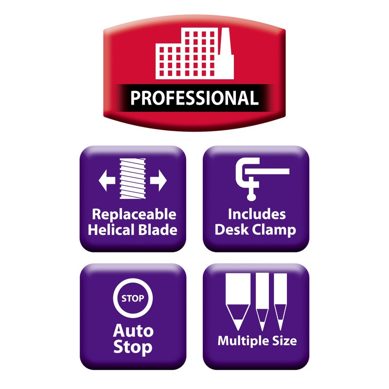 Swordfish ‘Scholar’ Multiple Size Desktop Manual Pencil Sharpener with Replaceable