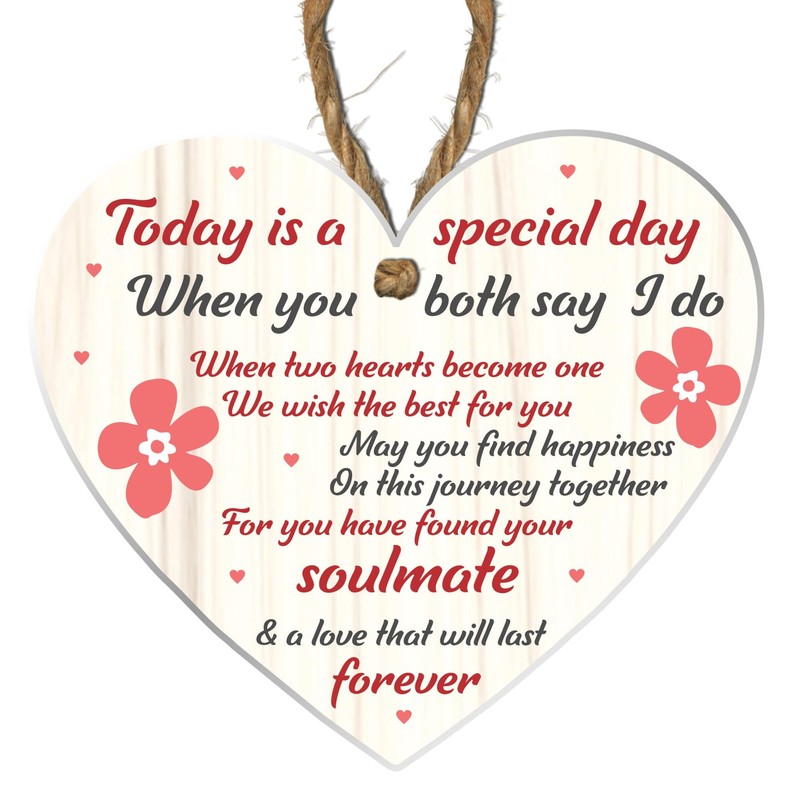 Mr and Mrs Wedding Gift Acrylic Heart Plaque - Bride