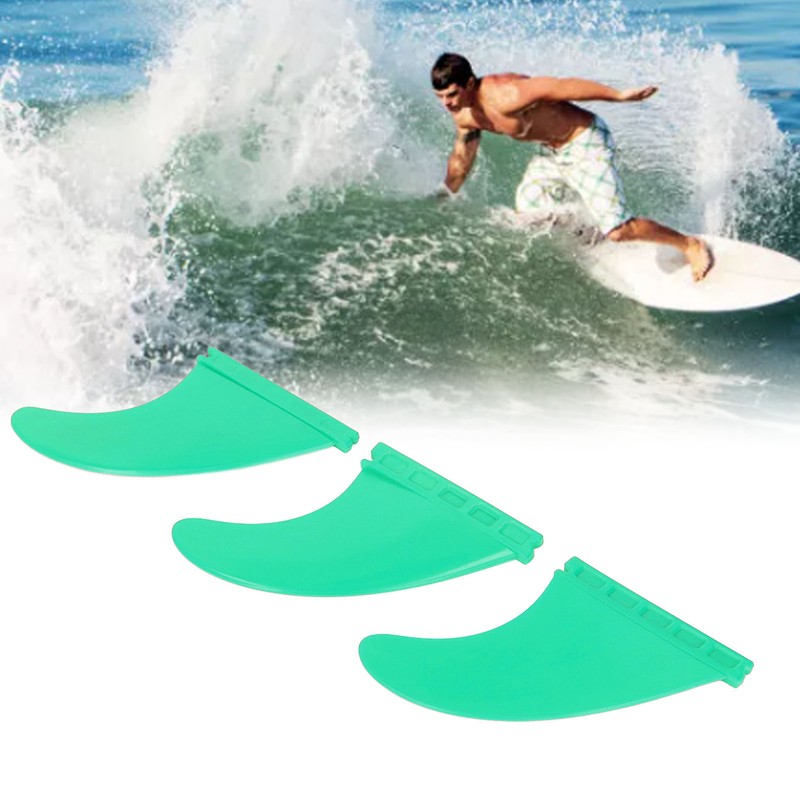 3Pcs Surfboard Fins PVC Thruster Fins Surfing Board Accessories for