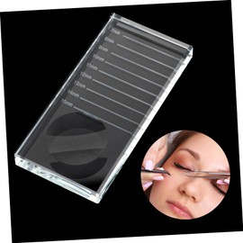 Healeved 2pcs Eyelash Grafting Glass Gaskets Durable Glue Holder Pads for Eyelash Extensions and Diy Enthusiasts